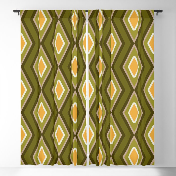 Green Moroccan Geometric Blackout Curtain by MomsBoxerShorts