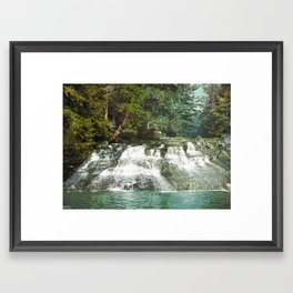 Paradise Falls - Pocono Mountains Pennsylvania - Circa 1900 Photochrom Framed Art Print