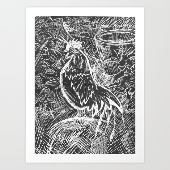 Chicken Scratch Art Print