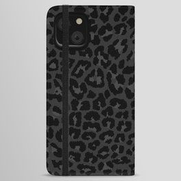 Dark abstract leopard print iPhone Wallet Case
