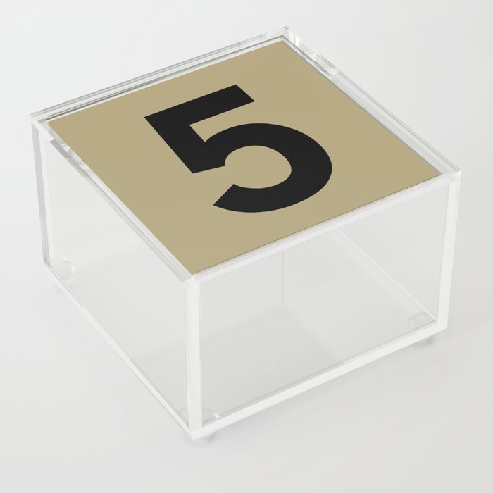 Number 5 (Black & Sand) Acrylic Box