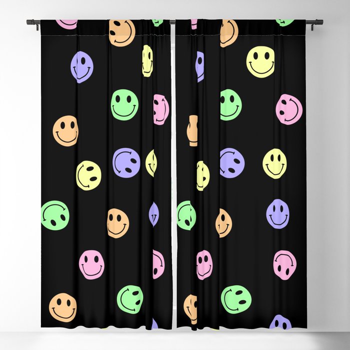 RAINBOW SMILEY FACE PATTERN Blackout Curtain