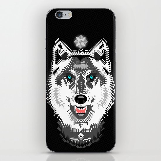 Silver Wolf Geometric iPhone & iPod Skin