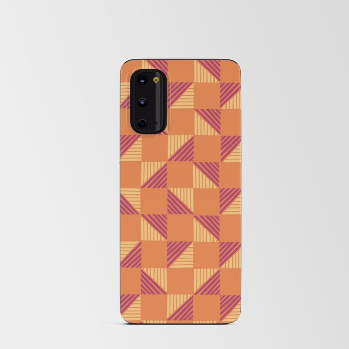 Abstract Shape Pattern 12 in Magenta Orange Yellow Gold Android Card Case