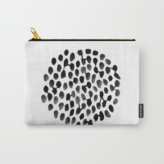 Brooks - black and white minimal india ink watercolor painting modern boho hipster urban painting Carry-All Pouch