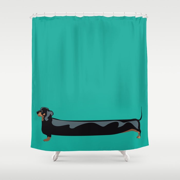 dachshund - wiener dog - i love my wiener Shower Curtain