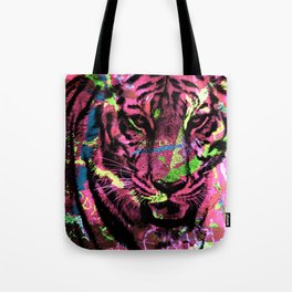 A Neon Tiger Tote Bag