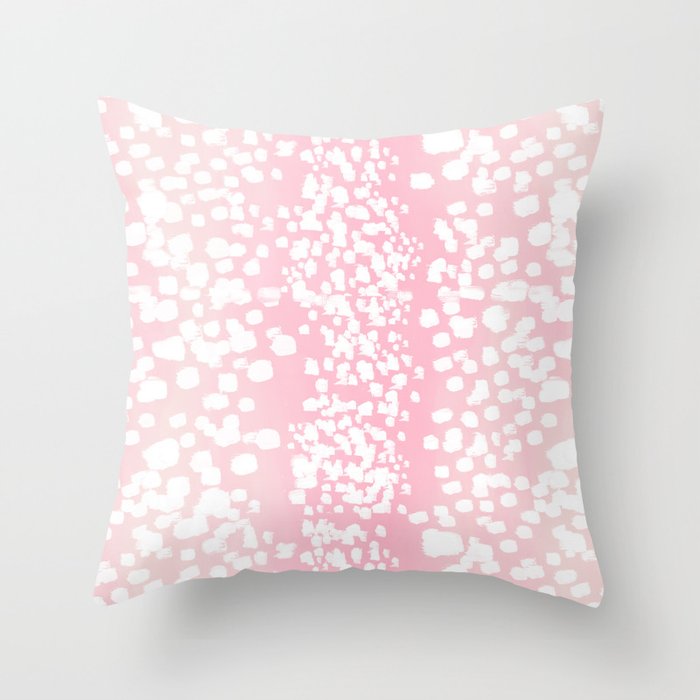 Antelope Spots Pink Throw Pillow