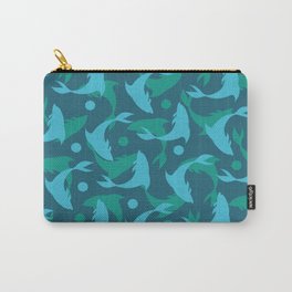 dolphins in blue Carry-All Pouch