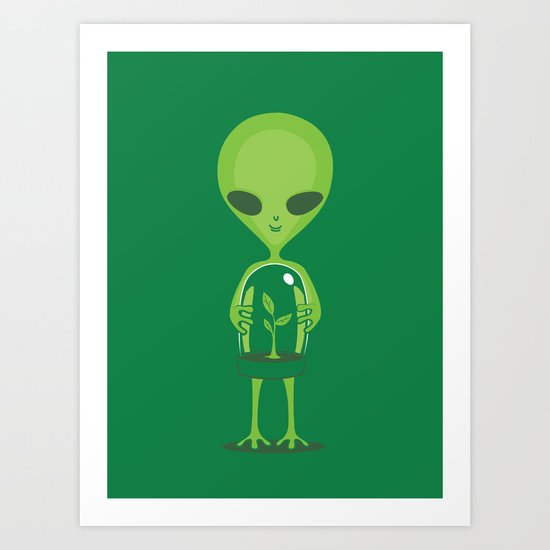 Green as a Little Green Does Art Print