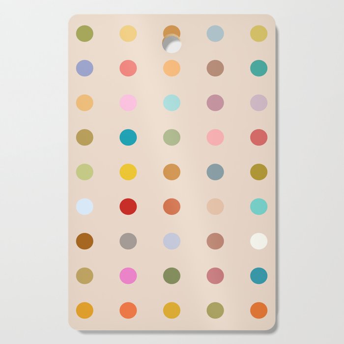 Abstraction_DOTS_COLOURFUL_JOY_HAPPY_LOVE_POP_ART_0329M Cutting Board