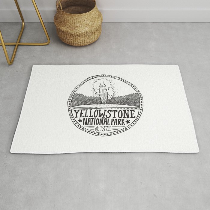 Yellowstone - Old Faithful Illustration Rug