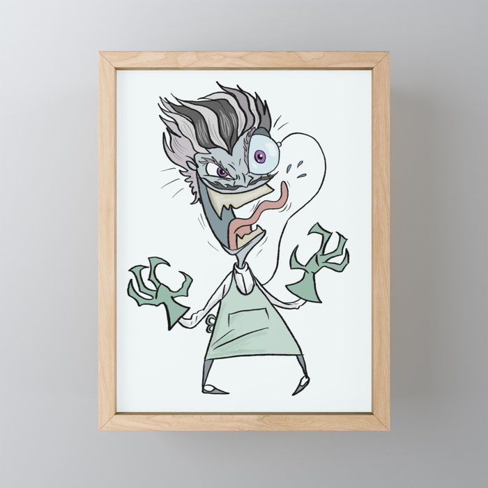 Mad scientist Framed Mini Art Print