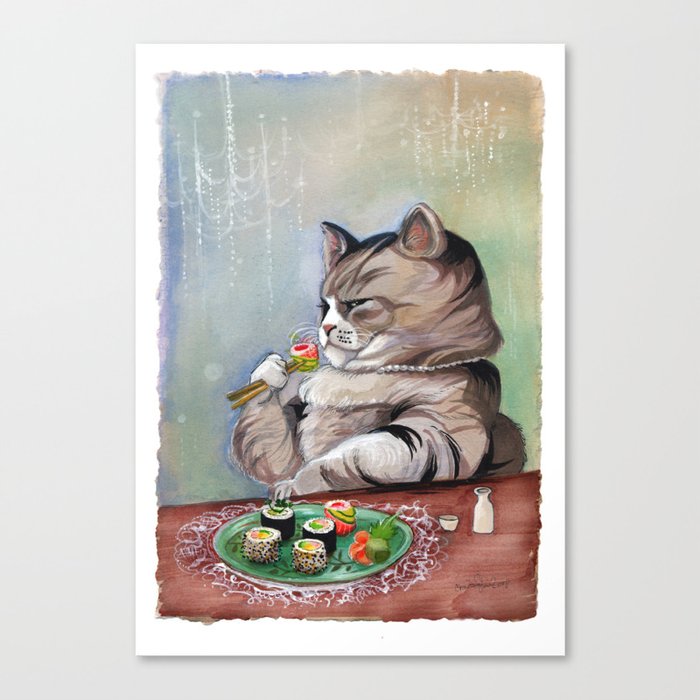 Sushi Cat- Fancy Feast Canvas Print