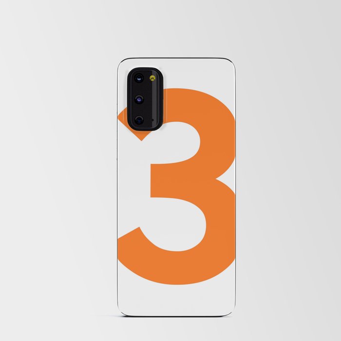 Number 3 (Orange & White) Android Card Case