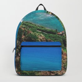 Top of the Diamond Head Backpack | Honolulu, Color, Travel, Film, Oahu, View, Adventure, Lighthouse, Vintage, Digital Manipulation 