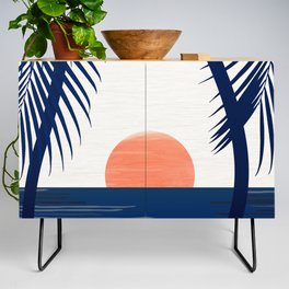Winter Sunset / Abstract Landscape Credenza