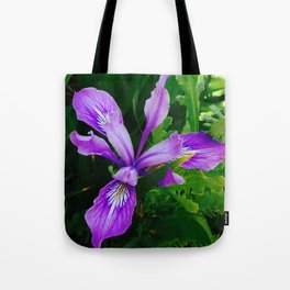 Wild Purple Iris Tote Bag