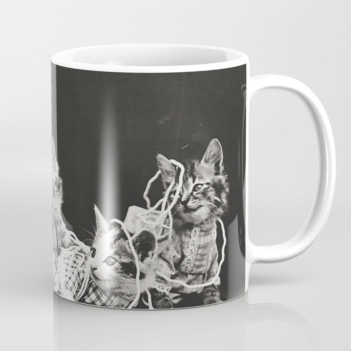 Kitty Cat Entanglement Vintage Photo Coffee Mug