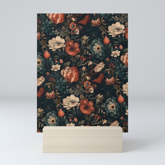 Vintage Aesthetic Beautiful Flowers, Nature Art, Dark Cottagecore Plant  Collage - Flower Wrapping Paper