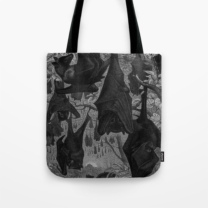 Gothic Bats Illustration  Tote Bag