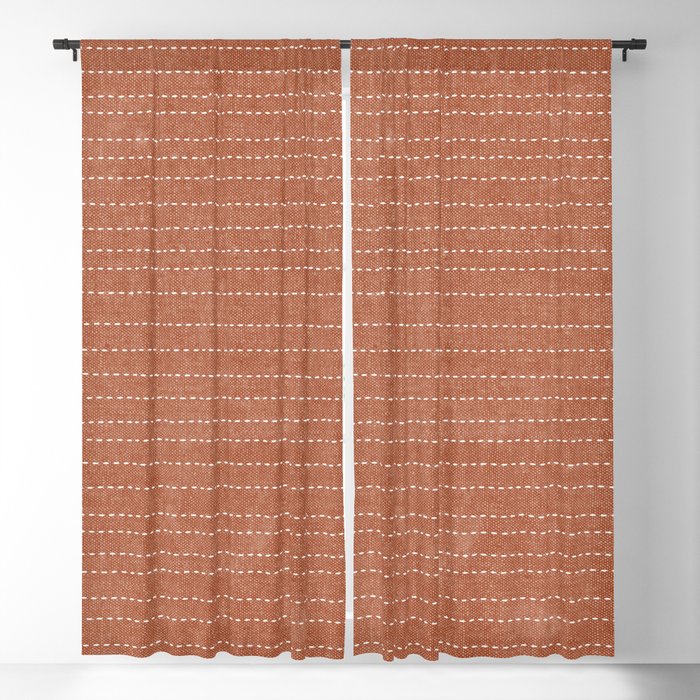 stitched stripes - ginger Blackout Curtain