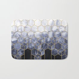 Cubes of Gold - Indigo Nights Bath Mat