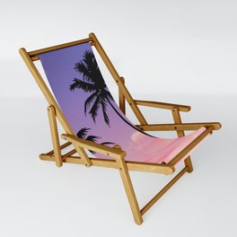 Palm tree purple Sunset Sling Chair