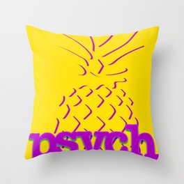 Psych and the Purple Pineaple Throw Pillow