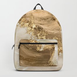 Gold and Pearl - Splatter and flow Backpack