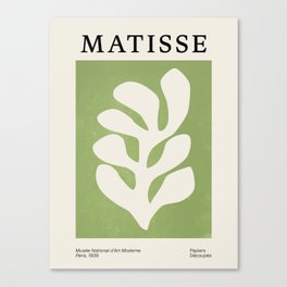 Forest Green Leaf: Matisse Paper Cutouts V Canvas Print