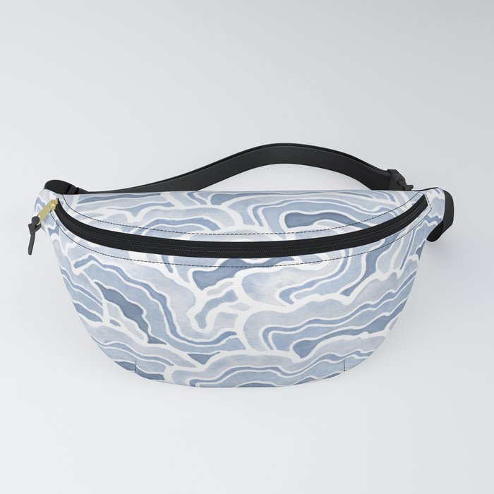 Blue Turkey Tail Mushroom | Watercolor Pattern Fanny Pack