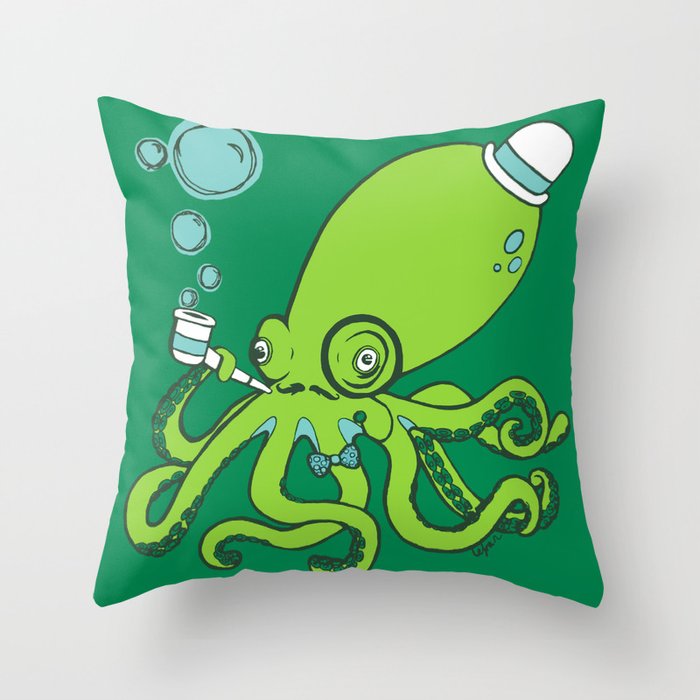 Mr.Octopus Throw Pillow
