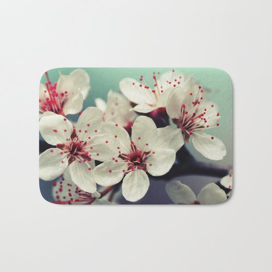 Cherry Blossom, Cherryblossom, Sakura, Vintage Style Bath Mat