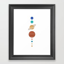 Solar System Planets Framed Art Print