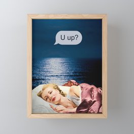 U up? Late night texts Framed Mini Art Print