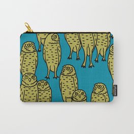 burrowing owls in gold and teal Carry-All Pouch