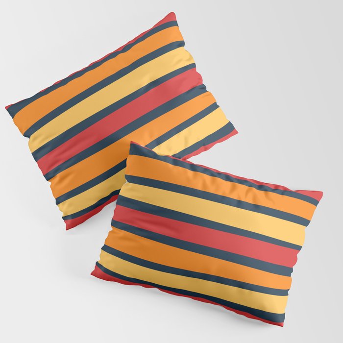 Colorful abstract design with lines 2 Pillow Sham