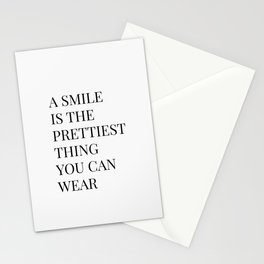 A Smile Is The Prettiest Thing You Can Wear Stationery Cards