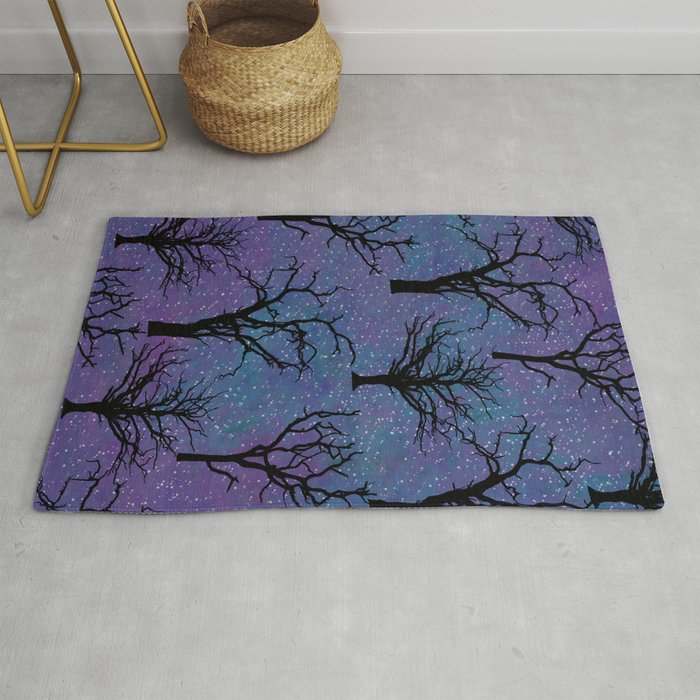 Galaxy with Trees Rug