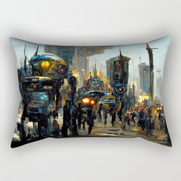 Robo-City Rectangular Pillow