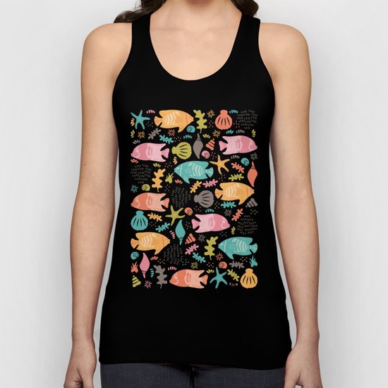 Retro Fish Unisex Tank Top