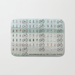 Pro Cycling Teams Bath Mat | Digital, People, Vector, Graphic Design 
