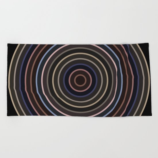 Colorful circle IV Beach Towel