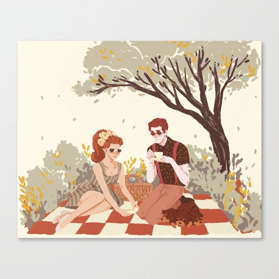 Hades & Persephone Picnic Canvas Print