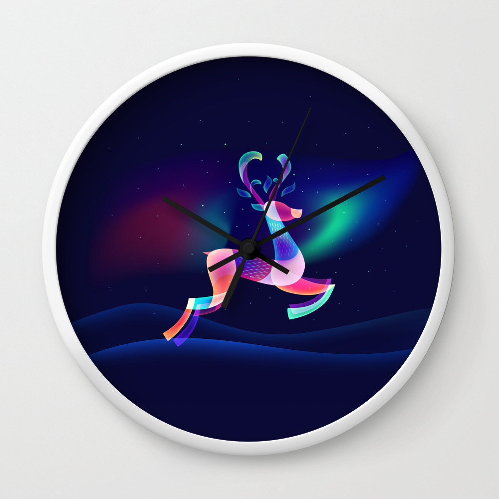 Fantasy Reindeer 2 Wall Clock