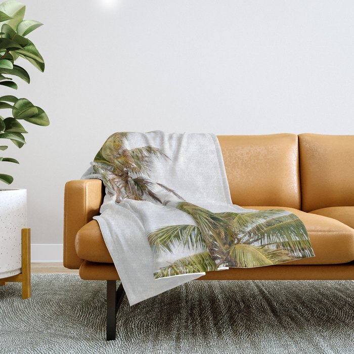 Floridian Palms #1 #tropical #wall #art #society6 Throw Blanket