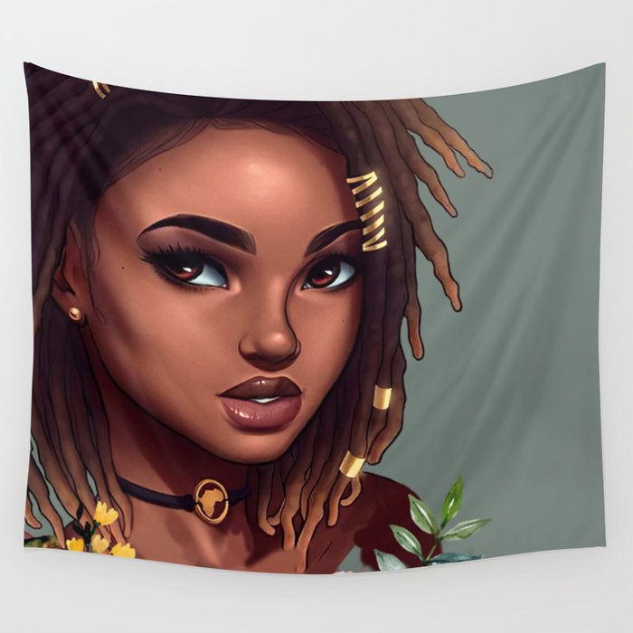 African american sales woman tapestry