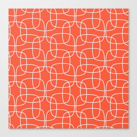 Square Pattern Flame Canvas Print