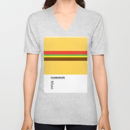 Pantone Food - Hamburger V Neck T Shirt